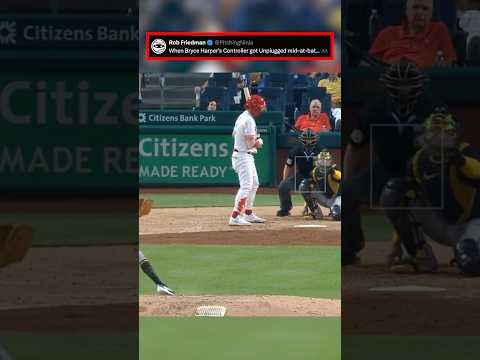 When Bryce Harper’s Controller got Unplugged. What do you think's going on here? I..I..I don't know.