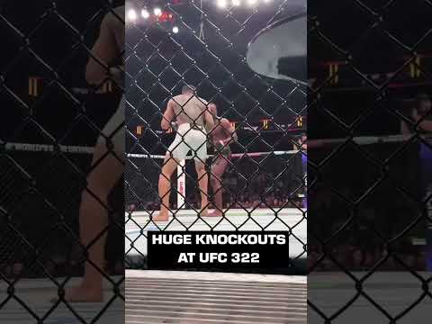 #UFC322 had some thrilling knockouts 😱