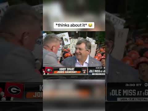 Kirby Smart almost took his shirt off for Pat McAfee and the Georgia crowd 😂