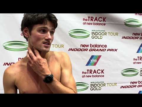 Cam Myers after 7:27 Australian 3k record to win 2026 NB Indoor GP