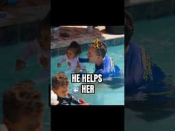 BABY SWIMS BETTER WHEN BIG BRO IS WATCHING🤩