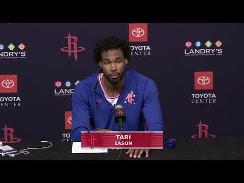 Tari Eason with a Press Conference l Rockets vs Wizards