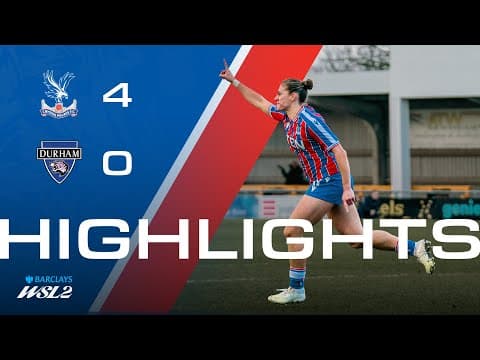 5 wins in a row 🔥 | Women's Highlights | Palace 4-0 Durham