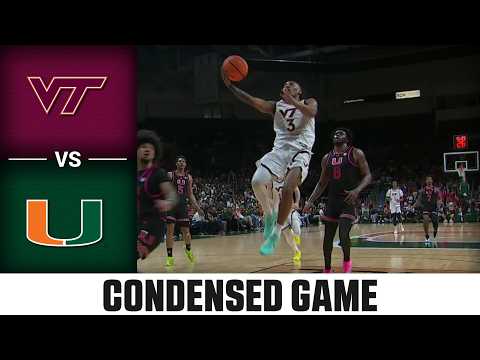 Virginia Tech vs. Miami Condensed Game | 2025-26 ACC Men's Basketball