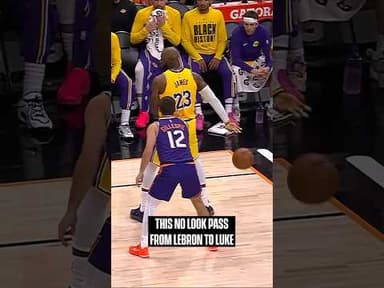 Behind the back. No look. Bucket. #LeBron #Lakers