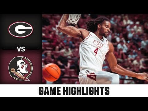 Georgia vs. Florida State Game Highlights | 2025-26 ACC Men's Basketball