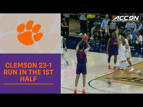 Clemson Goes On A 23-1 Run In The First Half