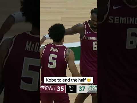 A big three from Kobe Magee 🔥 #floridastate #collegebasketball #accbasketball #buzzerbeater