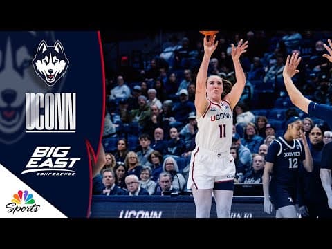 Highlights: UConn's Allie Ziebell ERUPTS with historic ten 3-pointers | Big East Basketball on NBC