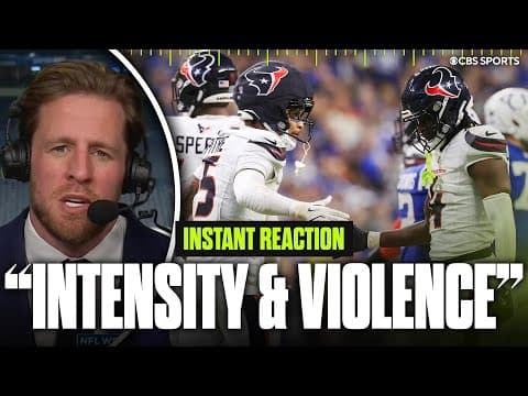 JJ Watt says Texans defense has 'pure intensity and violence' after win over Colts | Game Recap