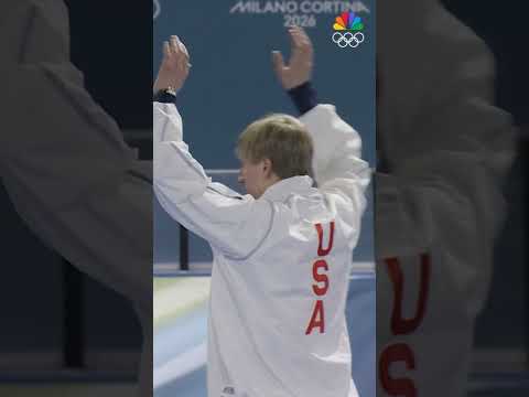 Jordan Stolz wins his third medal of the Games with a silver finish in speed skating Men's 1500m!
