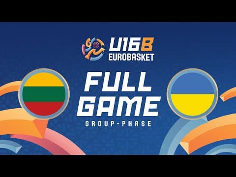 LIVE - Lithuania v Ukraine | FIBA U16 Women's EuroBasket 2025 - Division B | Group Phase