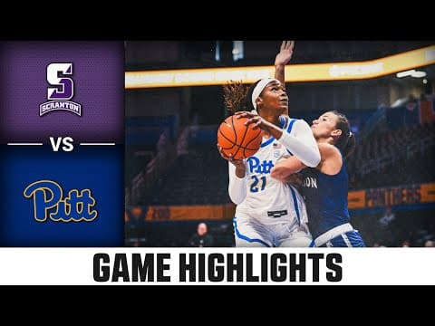 Scranton vs. Pitt Game Highlights |  2025-26 ACC Women’s Basketball