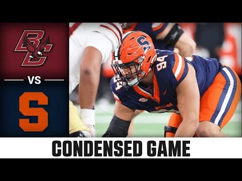 Boston College vs Syracuse Condensed Game | 2025 ACC Football