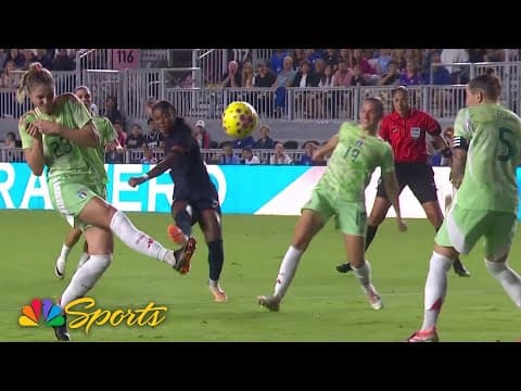 Jaedyn Shaw's curling shot gives USWNT a 2-0 lead against Italy | NBC Sports