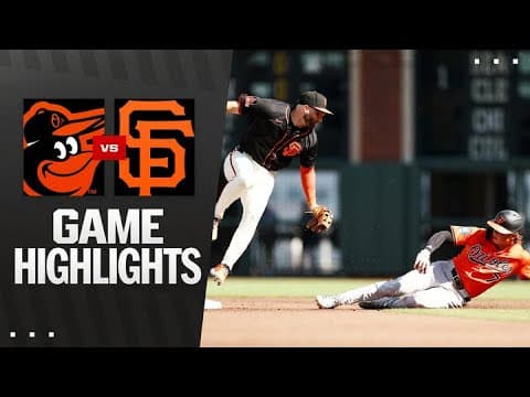 Orioles vs. Giants Game Highlights (8/30/25) | MLB Highlights