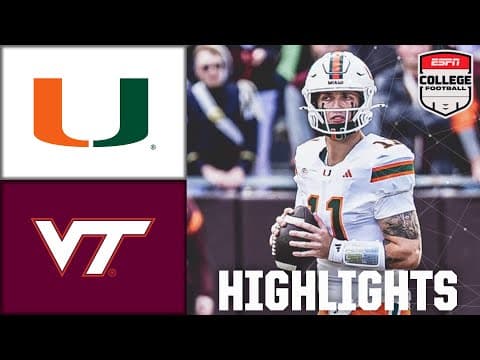 Miami Hurricanes vs. Virginia Tech Hokies | Full Game Highlights | ESPN College Football