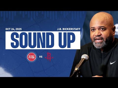 Post-Game Press Conference: J.B. Bickerstaff | Pistons vs Rockets | 10.24.2025