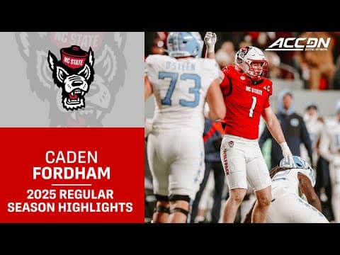 Caden Fordham 2025 Regular Season Highlights | NC State Linebacker