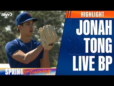 Jonah Tong Live Batting Practice | Mets Spring Training