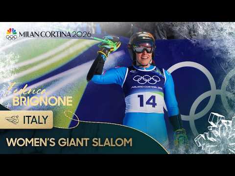 Federica Brignone ROARS to giant slalom gold on home slopes | Winter Olympics 2026 | NBC Sports