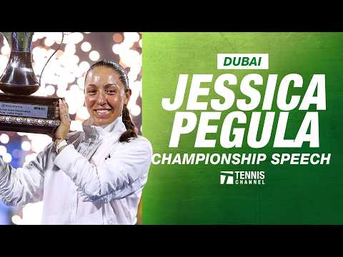 Jessica Pegula Championship Speech | 2026 Dubai