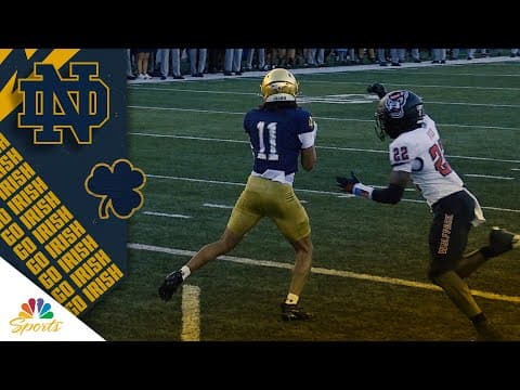CJ Carr, KK Smith hit on touchdown after fourth-down conversion | Notre Dame on NBC Sports