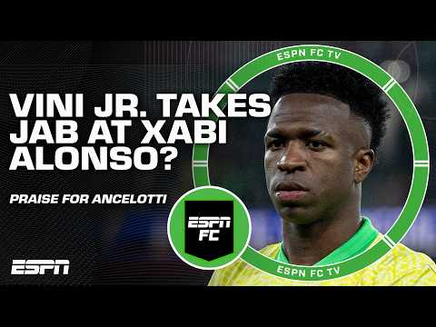 Vini Jr. TAKES JABS at Xabi Alonso with his praise of Carlo Ancelotti?! 👀 | ESPN FC