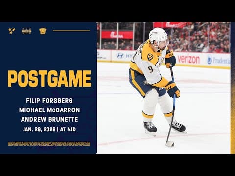 Forsberg, McCarron &  Brunette - Postgame: Jan. 29, 2026