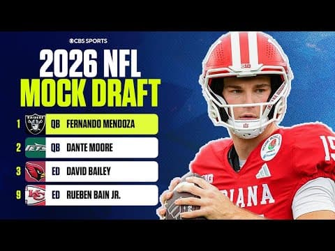 2026 NFL Mock Draft 1.0: Raiders select Indiana QB Fernando Mendoza with the 1st overall pick