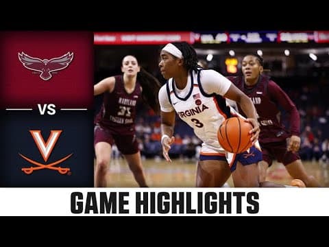 Maryland  Eastern Shore vs. Virginia Game Highlights | 2025-26 ACC Women's Basketball
