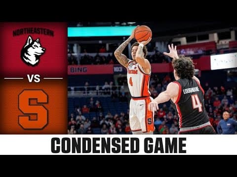 Northeastern vs. Syracuse Condensed Game | 2025-26 ACC Men's Basketball
