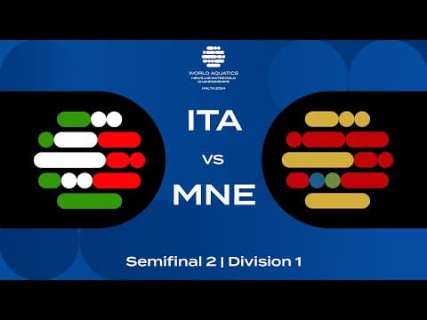 Semi-Final 2 | Italy vs Montenegro | World Aquatics Men’s U16 Water Polo Championships 2024