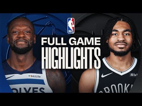 TIMBERWOLVES at NETS | FULL GAME HIGHLIGHTS | November 3, 2025