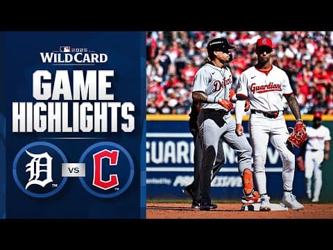 Tigers vs. Guardians AL Wild Card Game 2 Highlights (10/01/25) | MLB Highlights