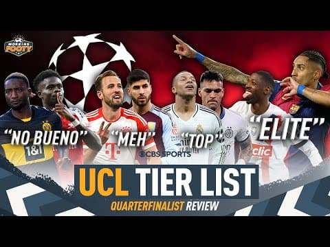 UCL Quarterfinals TIER LIST | Real Madrid, Arsenal, Barcelona, Bayern, Inter 👀🏆🔥 | Morning Footy
