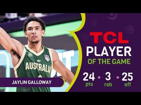 Jaylin Galloway (24 PTS) | TCL Player Of The Game | QAT 🇶🇦 vs AUS 🇦🇺 | FIBA Asia Cup 2025