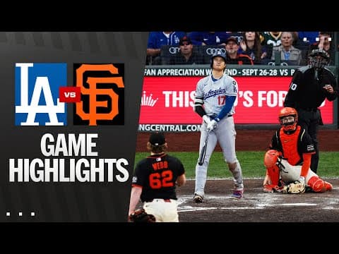 Dodgers vs. Giants Game Highlights (9/13/25) | MLB Highlights