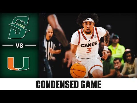 Stetson vs. Miami Condensed Game | 2025-26 ACC Men’s Basketball