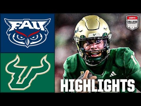Florida Atlantic Owls vs. South Florida Bulls | Full Game Highlights | ESPN College Football