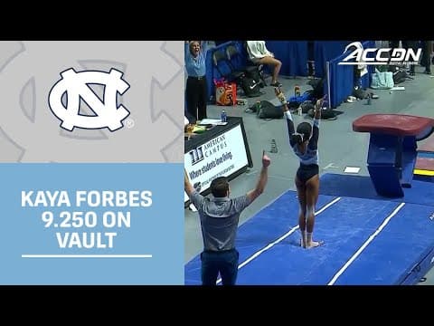 UNC's Kaya Forbes Ties For 1st With A 9.925 On Vault | 2026 ACC Gymnastics