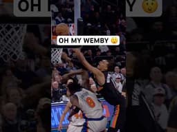 Wemby tries to tear the rim down in MSG!