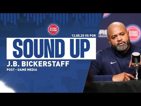 Post-Game Press Conference: J.B. Bickerstaff | Pistons vs. Trailblazers | 12.05.2025