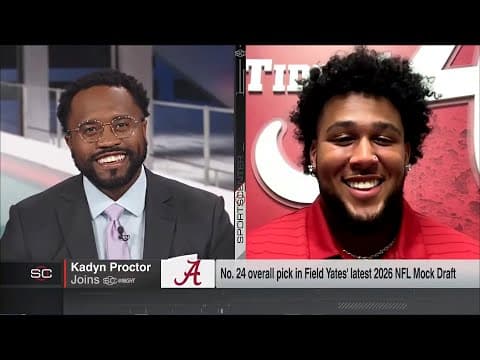 Kadyn Proctor reacts to 'Krispy' package nickname, Ryan Williams' comments & more! | SportsCenter