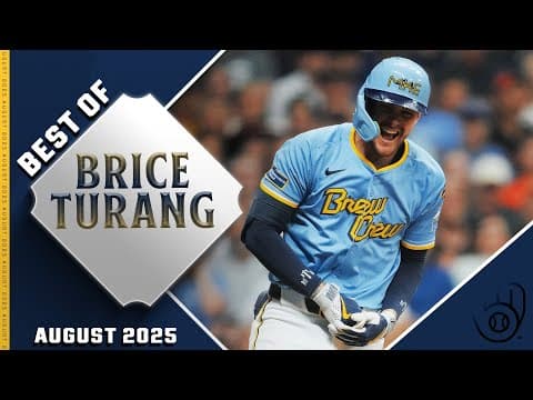NL Player of the Month! Brice Turang shows out for the Brewers in August ✨ (.343 average, 24 RBI!)