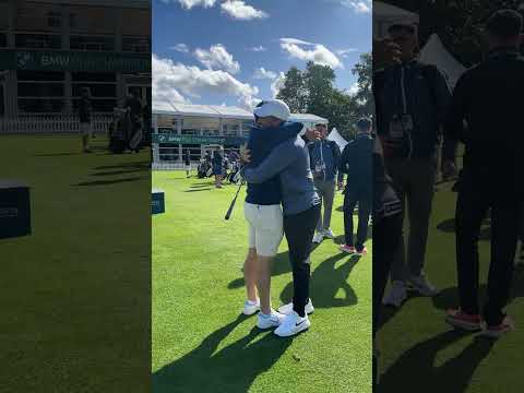 The FedEx Cup champ congratulates the Irish Open champ.