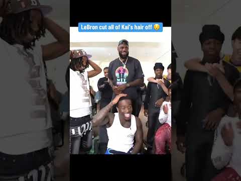 LeBron cut Kai Cenat's hair 😳 (via @KaiCenat)