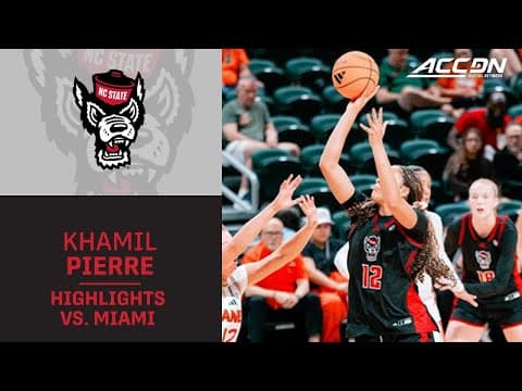 NC State's Khamil Pierre Highlights vs. Miami
