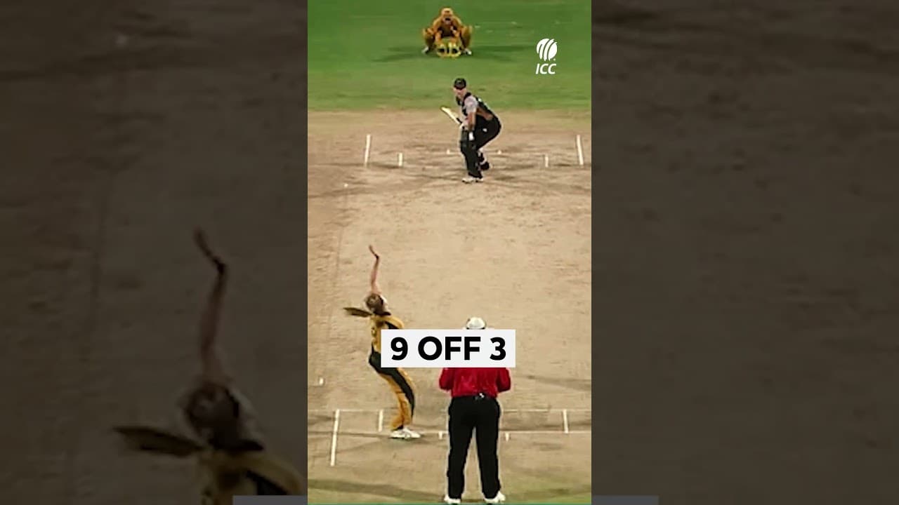 Ellyse Perry delivered a special over to get Australia through in the #T20WorldCup 2010 Final 🏆