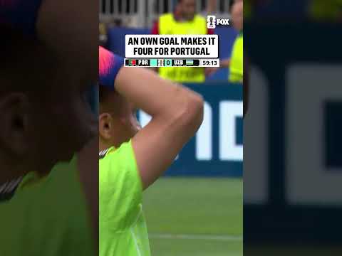 4-0 PORTUGAL LEAD 🇵🇹 João Félix deflects it off Uzbekistan for an own goal!